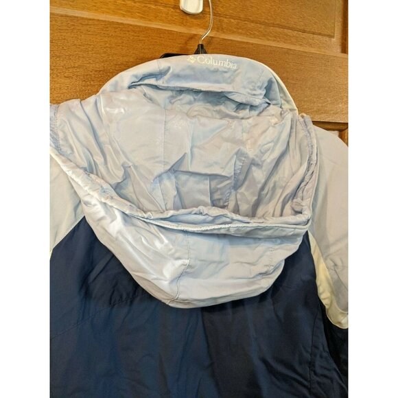 Columbia Sportswear Core Interchange Jacket Blue Hood No Lining Coat Sz Medium - Picture 5 of 7